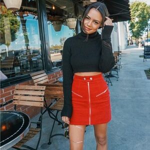 by the way Malika Corduroy Mini Skirt